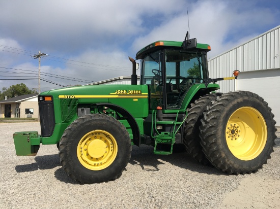 2000 JD 8110 4WD cab tractor, power shift, only 2603 one owner hours