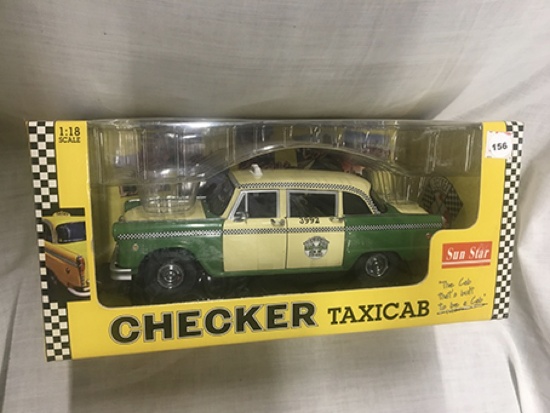 Checker Taxi Cab, 1:18 scale, Sunstar