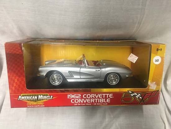 1962 Corvette Convertible, 1:18 scale, Ertl, American Muscle, 50th Anniversary Collection