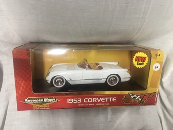 1953 Corvette, 1:18 scale, Ertl, American Muscle, 50th Anniversary Collection, New Tool