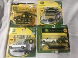 Lot of 4 JD Trucks, 1:64 scale