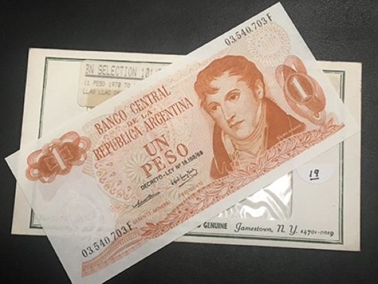 1 Peso Republica Argentina General Belgrano Paper