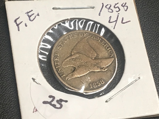1858 Flying Eagle cent LRG LETTER