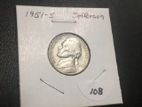 1951 S Jefferson nickel UNC