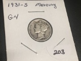 1931 S Mercury Dime