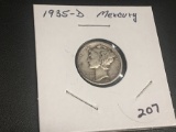1935 D  Mercury Dime