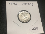 1942 Mercury Dime BU