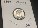 1944 Mercury Dime BU