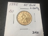1895 $5 Gold Liberty BU