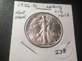 1936 D Walking Liberty Half dollar Full Head â€œNiceâ€