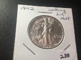 1942 Walking Liberty Half dollar AU