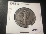 1942 S Walking Liberty Half dollar