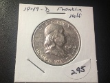 1949 D Franklin Half dollar AU