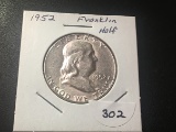 1952 Franklin Half dollar AU