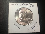 1954 S Franklin Half dollar BU