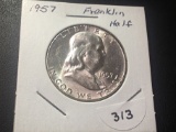 1957 Franklin Half dollar BU