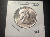 1959 D Franklin Half dollar BU