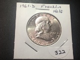 1961 D Franklin Half dollar BU