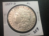 1887 S PL Morgan Dollar BU