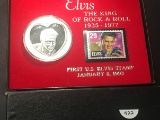 Elvis 1oz Silver with .29 cent stampin Case