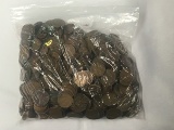 Bag of 500 wheat cents
