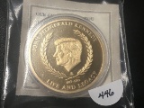 JFK Token 24KT gold Layered Proof