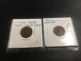 1909 VDB & 1960 D Large Date Lincoln Cents