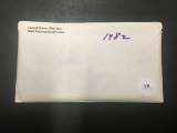 1982 P & D US Mint Set UNC COINS Magazine W Tokens & Envelope