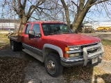 1994 Chevy 1 Ton Crew Cab Pickup, 4WD, Flatbed, Gooseneck ball, Dually, V8, Automatic, 152,207 miles
