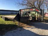 2011 Maxey 27ft+5ft Dove, Triple Tandem Axle, gooseneck trailer, tool box, 3 fold over ramp