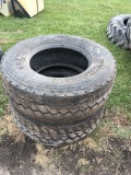 Lot of 2 385/65 R22.5 Tires