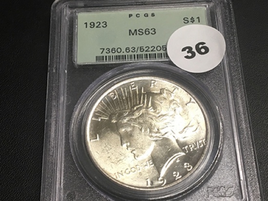 1923 Peace Dollar MS63