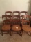 Set of 6 Cane Seat Chairs