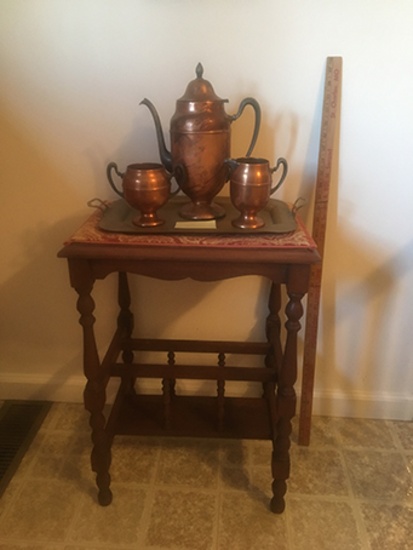Stand, Copper Set & Brass Tray