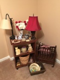 Lamps, Magazine Rack and as Shown