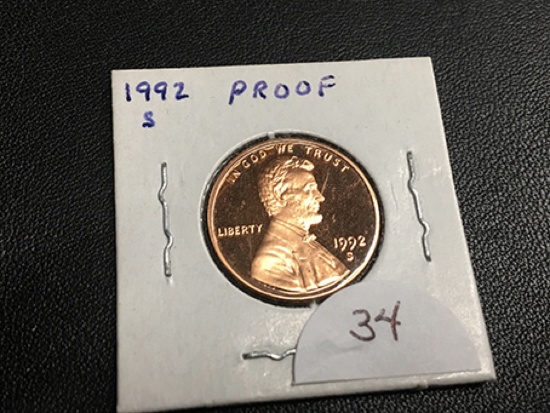 1992-S Proof Lincoln Cent