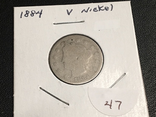 1884 "V" Nickel