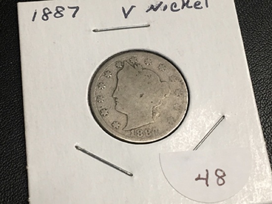 1887 "V" Nickel