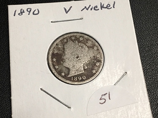 1890 "V" Nickel