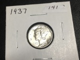 1937 Mercury Dime GEM UNC