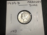 1939-D Mercury Dime GEM UNC