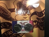 Carded Iowa Quarters P & D