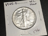 1945-D Walking Liberty Half dollar