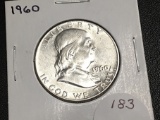 1960 Franklin Half dollar AU