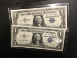 (2) 1957 A Silver Certificate Consecutive Crisp Unc