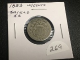 1883 w/ Cents Shield Nickel
