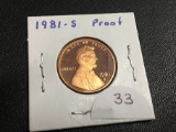 1981-S Proof Lincoln Cent Type 2