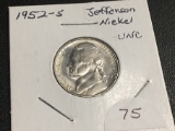 1952-S Jefferson Nickel UNC