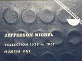 Almost Complete Jefferson Nickel Book '38-61, NO 1950-D