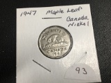 1947 MAPLE LEAF at date Canada Nickel